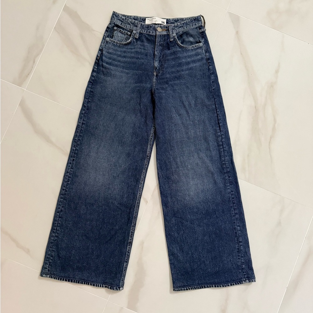 rag & bone Miramar Sofie Wide Leg Pants in Kimber Size 26 - Picture 4 of 7
